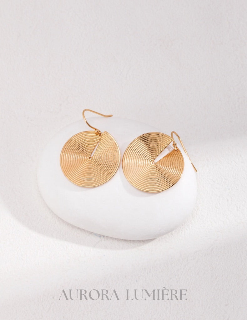 Golden Spiral Earrings