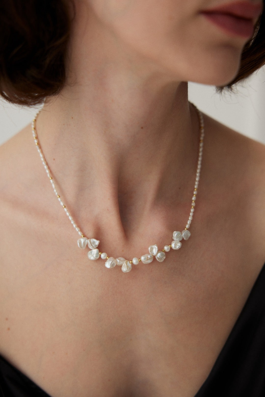 Baroque Pearl Charm Necklace