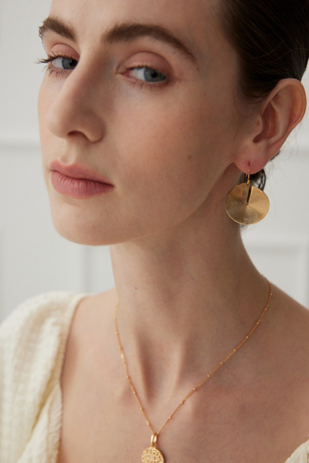 Golden Spiral Earrings