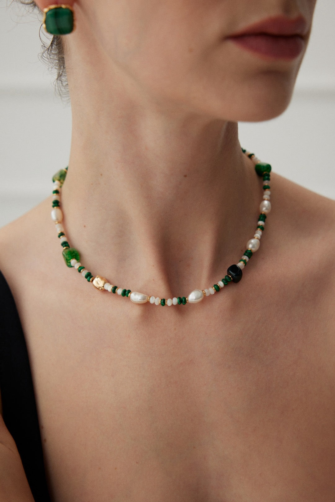 Emerald Malachite Necklace