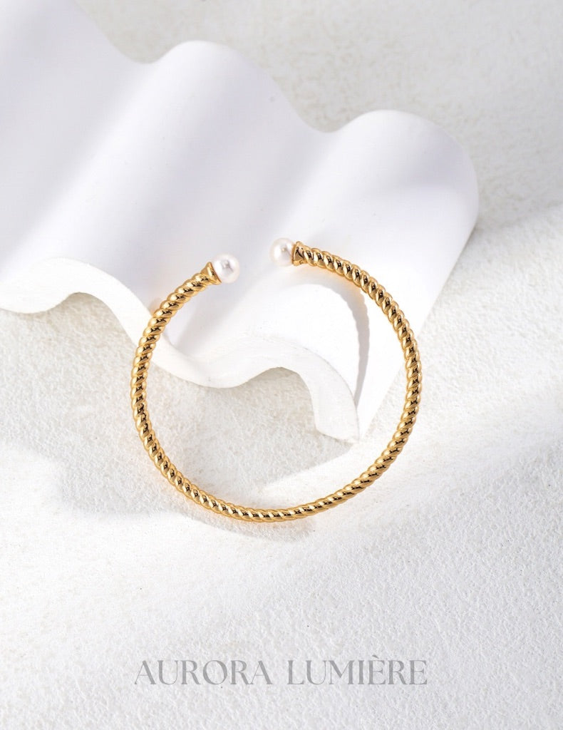 Pearl Twist Bangle