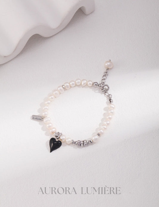 Whisper Heart Pearl Bracelet