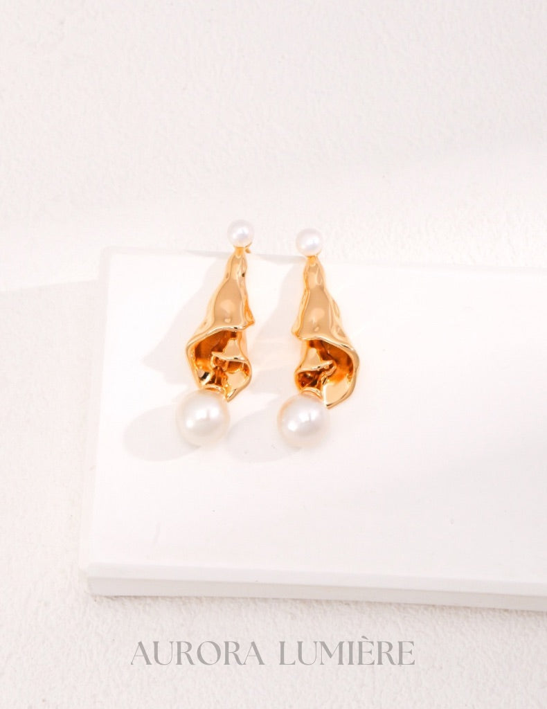 Cascade Pearl Drop Earrings