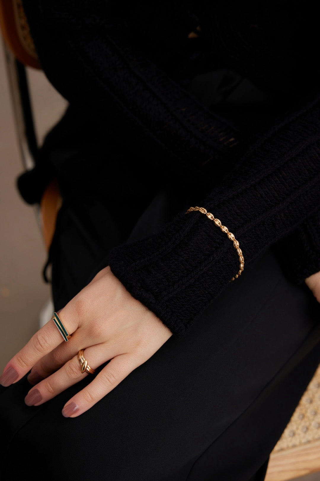 Silhouette Crescent Ring