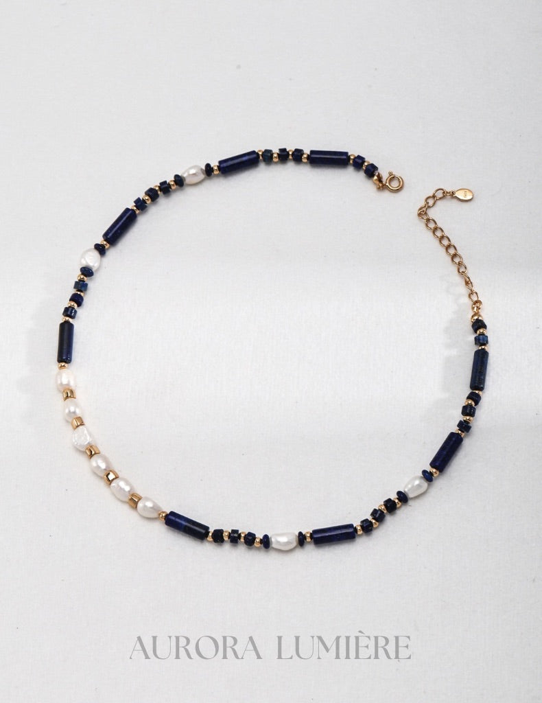 Lapis Lazuli Pearl Necklace