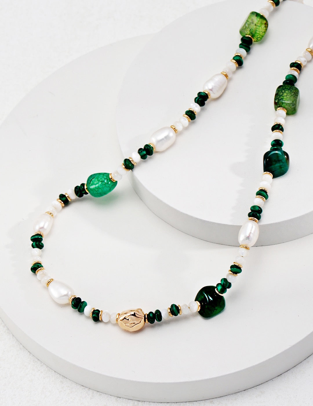 Emerald Malachite Necklace