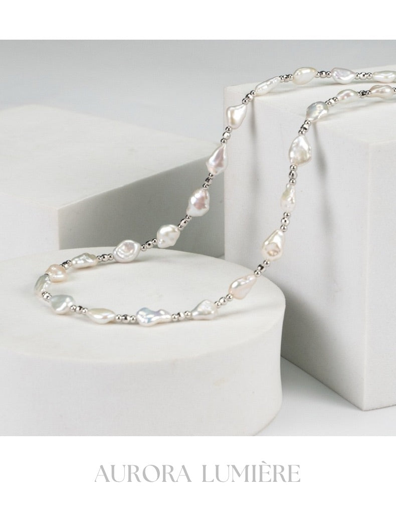 Luminous Baroque Pearl Necklace