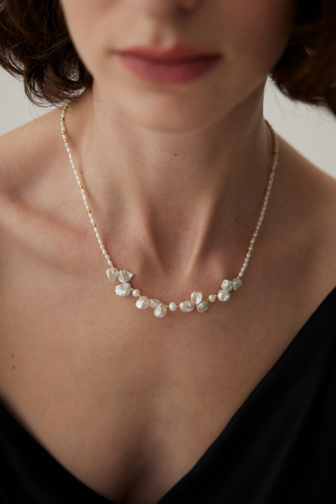 Baroque Pearl Charm Necklace