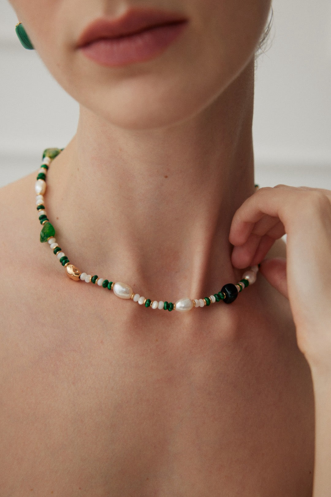 Emerald Malachite Necklace