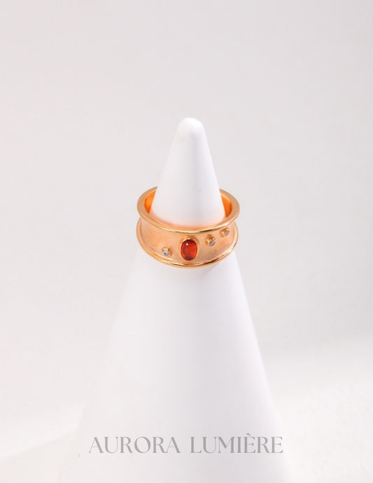 Vintage Scroll Zirconia Ring