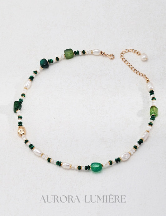 Emerald Malachite Necklace